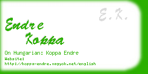 endre koppa business card